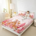 thumbnail image 4 of Castle Fairy 4-Piece Queen Sheet Set - Gingerbread Man Deer Snowflakes, 4 of 7