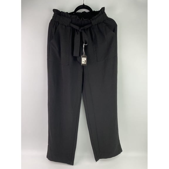 Leaveland Trousers,Women's Summer Outfits Ribbed Knit Lounge Sets Tracksuit Sleeveless Crop Tank Tops Wide Leg Casual Pants - M