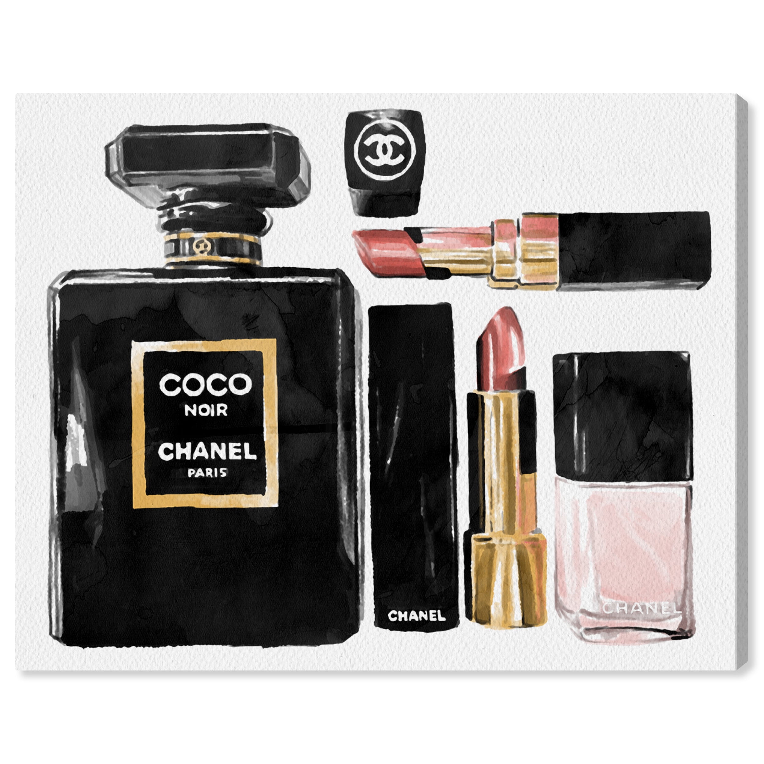 Runway Avenue Fashion and Glam Wall Art Canvas Prints 'Coco Essentials ...