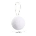thumbnail image 3 of WMQPNNS Christmas Decor Foam Hanging White Snowball wtih Rope Small Round Ornament for Diy Winter Party Holiday, 3 of 4