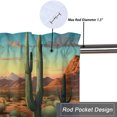 thumbnail image 5 of Boho Western Valance Rod Pocket Window Curtain for Kitchen Southwestern Mountain Cactus Floral Tropical Plant Window Valance for Bedroom Bathroom Living Room Dining Room 54 by 18 in, 1 Panel, 5 of 6