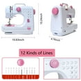 thumbnail image 6 of VIFERR Portable Mini Sewing Machine 12 Stitches with Extension Table and Foot Pedal for Beginners Kids (Pink), 6 of 10