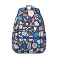 thumbnail image 1 of Rustic Vintage Flower Design Backpack for Students Comfortable and Wear-Resistant School Bag with Abstract Floral Watercolor, Ideal for Sports and Outdoor Adventures, 1 of 6