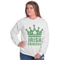 thumbnail image 3 of St Patricks Day Irish Princess Women Crewneck Sweatshirt Brisco Brands X, 3 of 6
