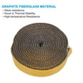 thumbnail image 4 of Wood Stove Gasket, 13/16" x 1/8" x 157" Flat Graphite Fiberglass Self Adhesive High-Temperature Resistance Seal Rope for Stoves Fireplace Door, Black, 4 of 6