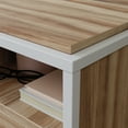 thumbnail image 5 of Sauder Nova Loft Home Office Desk with Drawers, Kiln Acacia Finish, 5 of 9
