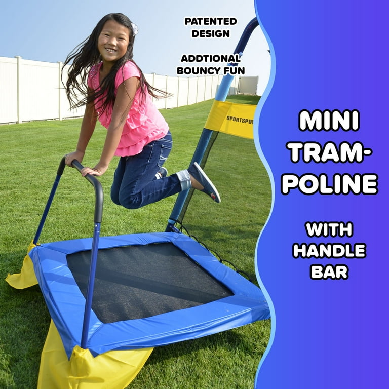Sportspower Almansor Metal Swing Set with Glide Ride, Trampoline