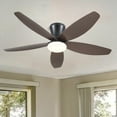 thumbnail image 2 of 42-Inch Brown Low Profile Ceiling Fan with LED Dimmable Light, Flush Mount, Remote/App Control, 2 of 20