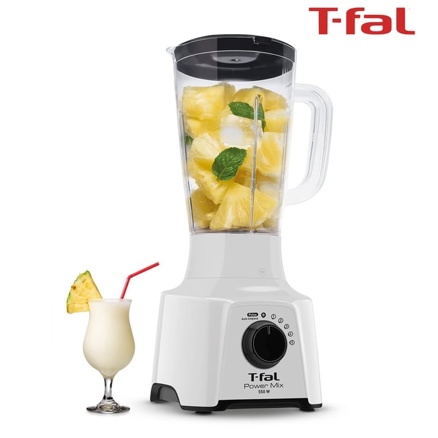 Licuadora T-fal Power MIX 5 Velocidades Vaso de Plástico 2L 550 W Cuchillas de Acero Inoxidable LN2841MX