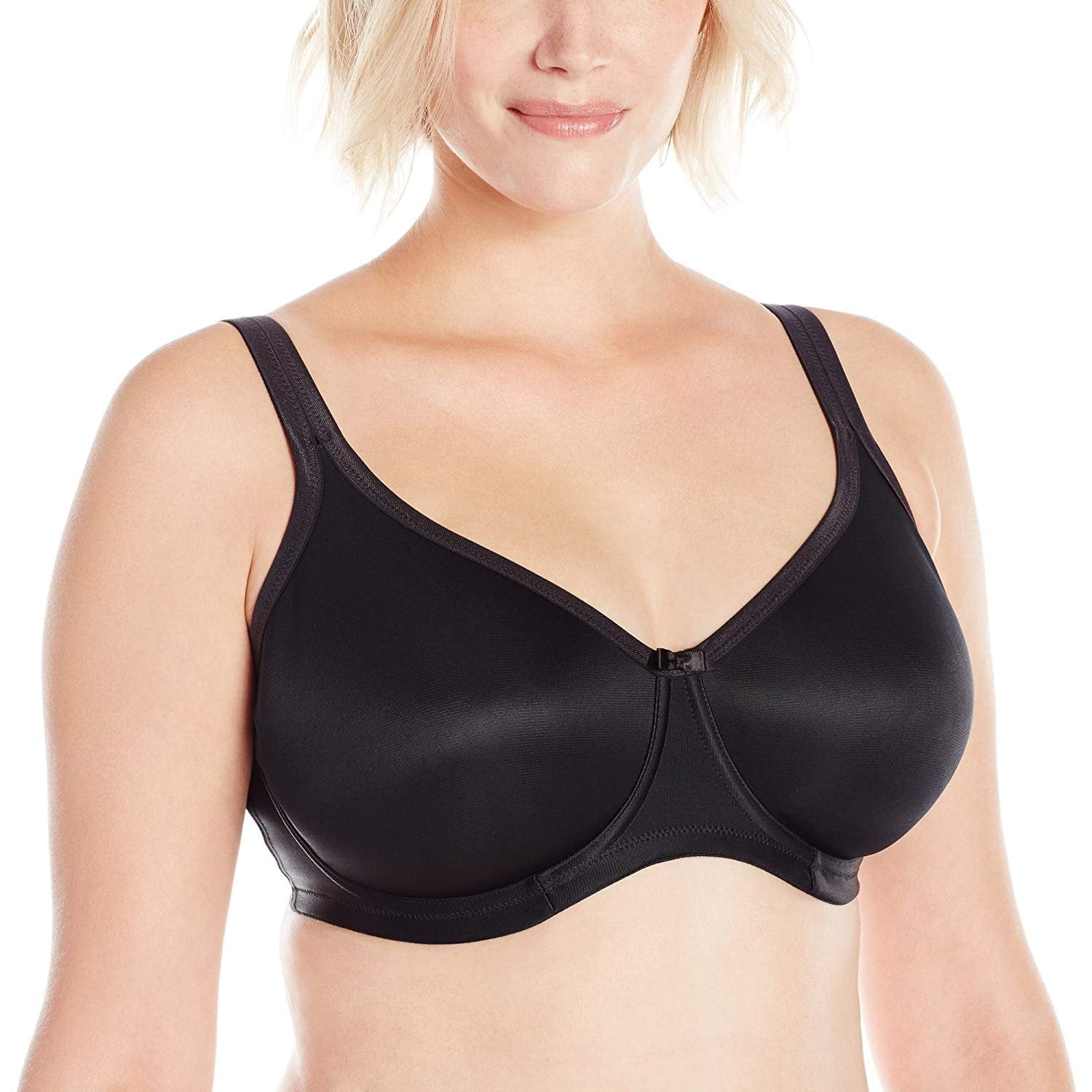 elomi womens smoothing underwired seamfree bra, 34f, black