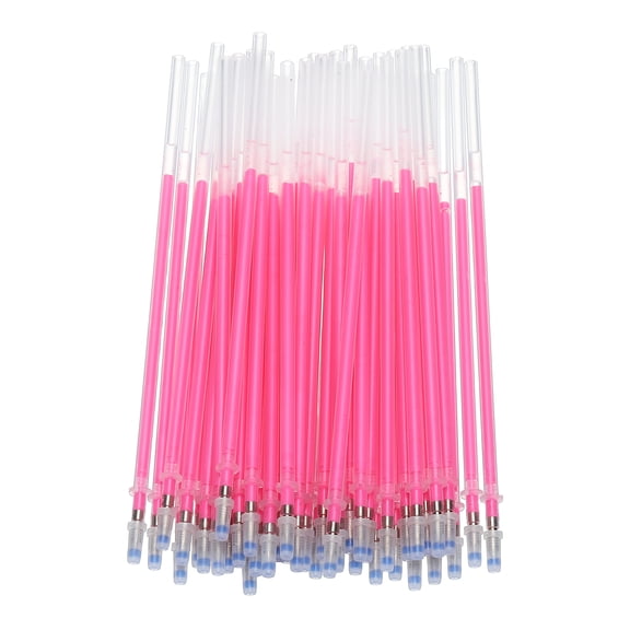 Uxcell 0.03" Gel Pens Refills 48 Pack Sparkle Metallic Ink Bold Point Pink