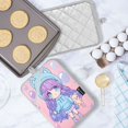 thumbnail image 5 of Oven Mitts 2 Pcs Pot Holders Sets Heat Resistant Hot Pads for Kitchen Cooking Baking 7"x9.8" Cute Girl Holding Bear, 5 of 7