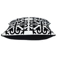 thumbnail image 3 of Nassau Collection Moroccan Stencil Square Cotton Throw Pillow - 20" - Black and White, 3 of 4