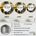 thumbnail image 4 of Designart "Harmonious Yellow and Grey Geometric Blocks I" Geometric Rund Mirror For Wall Decor - Large Yellow Round Print Mirror - Round Modern Mirror - Wall Mounted Round Large Mirror - 23" x 23", 4 of 6