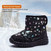GUBARUN Boys Girls Toddler Snow Boots Waterproof Slip Resistant Outdoor Kids Winter Shoes