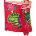 thumbnail image 5 of HAPPY BAY Women's Bikini Beach Wrap Swimwear Swim Cover up Skirt Bathing suit Summer Wraps Beachwear Sarong Coverups Swimsuits for Women One Size Red, Floral, 5 of 5