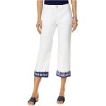 thumbnail image 1 of Pantalones cortos casuales Style&co. con dobladillo teñido para mujer blanco 8, 1 of 2