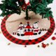 thumbnail image 1 of Papá Noel, muñeco de nieve, falda a cuadros roja y negra para árbol de Navidad, nuevo delantal decorativo para árbol de Navidad, 1 of 1