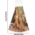 thumbnail image 3 of SKYSONIC 2 PCS Christmas Homemade Gingerbread Man Cookies Hand Towels with Hanging Loop for Bathroom and Kitchen, Hanging Band Towel - Kitchen Dish Cloth and Bathroom Hand Towels Set , 12"x17", 3 of 6
