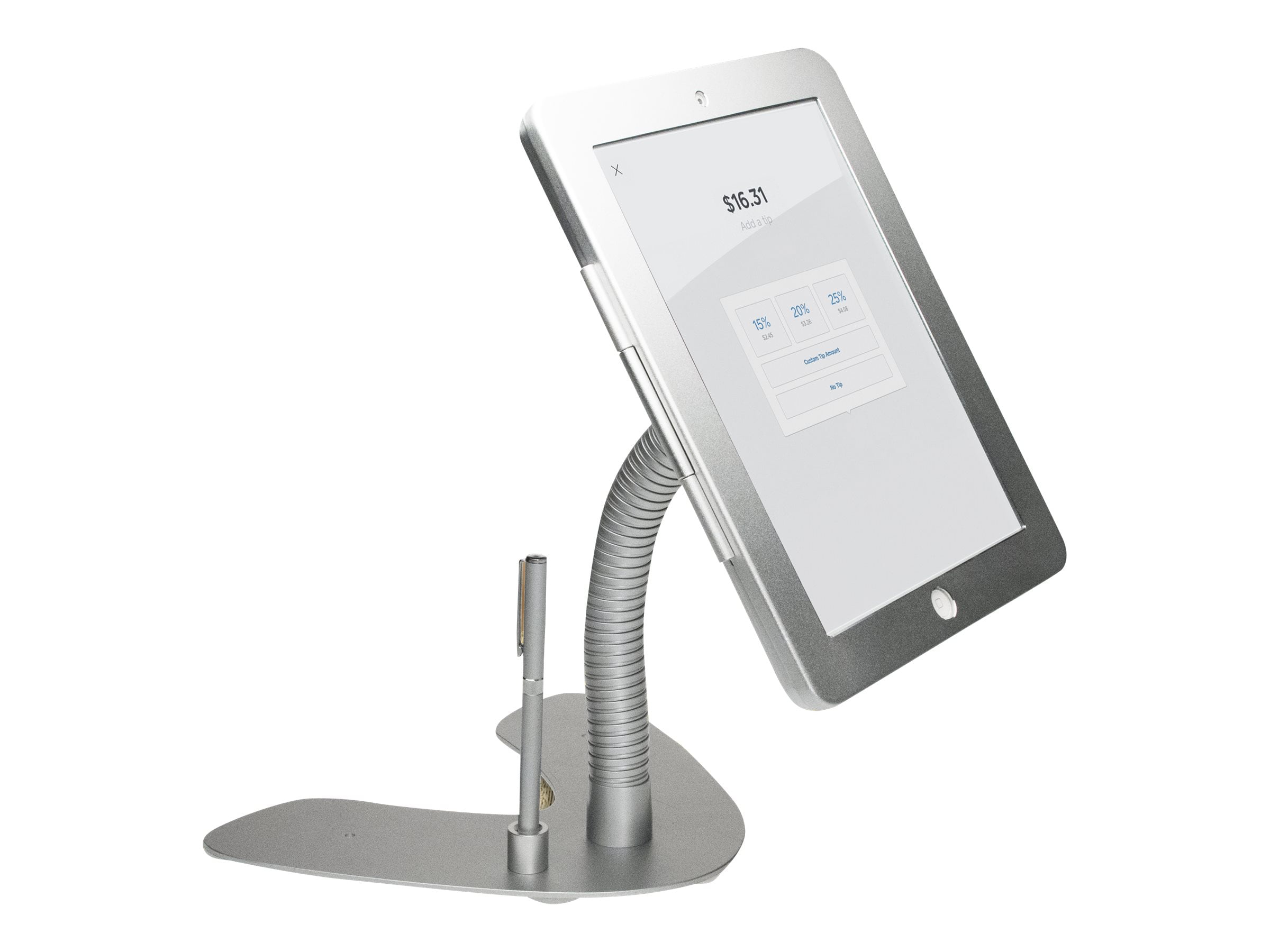 CTA Dual Security Gooseneck Kiosk Stand with Locking Case Stand for