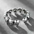 thumbnail image 5 of K-KED Fashion 925 Silver Viking Skull Rings Punk Party Delicate Jewelry Ring Gift Sz Adjustable-Adjustable-Silver, 5 of 7