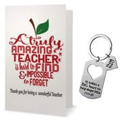 Infinity Collection Teacher Keychain and Card Gift Set, Teacher Jewelry, Teacher Gift - Show Your Teacher Appreciation