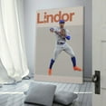 thumbnail image 3 of Francisco Lindor Canvas Poster Picture Print Wall Art Poster Painting Canvas Posters Artworks Gift Room Aesthetic 16x24inch(40x60cm), 3 of 6
