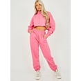 thumbnail image 2 of ZHAOCHENG Chándal de moda para mujer, conjunto de ropa de descanso con capucha y pantalones cortos de gran tamaño, 2 of 5