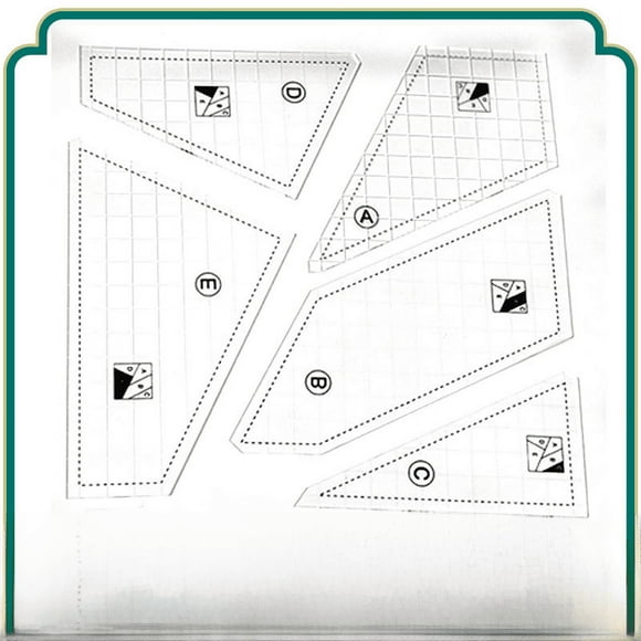 Regla de empalme de acrílico, regla de costura, plantilla de empalme, plantilla de costura cuadrada, herramienta de empalme