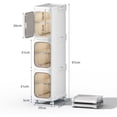 thumbnail image 2 of Cajas de Almacenamiento, Organizador de Plástico Apilable de 3 Piezas, Organizador de Puerta Magnética, Muebles de Baño, Carro Organizador con Ruedas, 20,5 litros por Nivel, 2 of 2