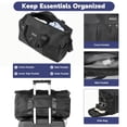 thumbnail image 5 of Luggage Sets 5 Piece with Duffel Bag, Hardside Suitcase Set with Spinner Wheel and TSA Lock, Lightweight Travel Luggage for Men and Women, Black, 5 of 9