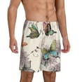 thumbnail image 5 of KLL Flying Butterflies-1 for Men's 1-Pack Shorts,Sleep Pajama Shorts for Men Soft Pj Shorts Men's Pajama Bottoms Sleepwear -X-Large, 5 of 7