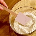 thumbnail image 4 of Heat Resistant Silicone Spatula Scraper, Food Grade Rubber Spatula, Commercial Baking Spatula for Kitchen Use, Wooden Handle Kitchen Utensil for Cooking, Baking and Mixing, 1 Pc, 11.42x1.97", 4 of 5