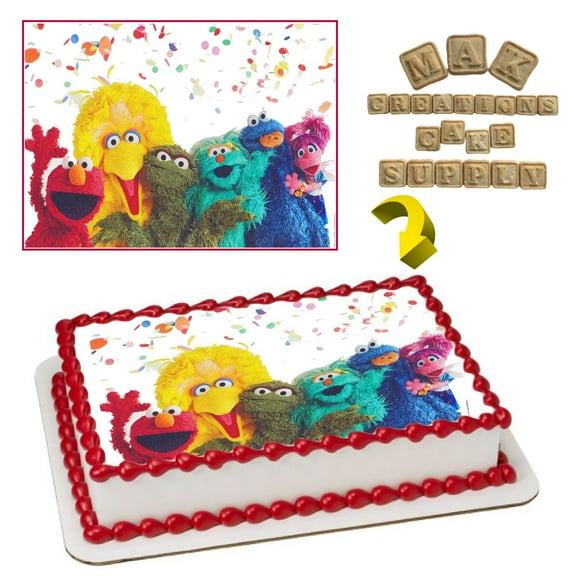 Sesame Street Gang 1/4 Sheet Edible Cake Topper