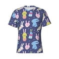 thumbnail image 4 of Qekee Cartoon Rabbit Classic Fit T-Shirt Men's Shirt Men's Tight Short Sleeves for Exercise, Running, Mountaineering - Cartoon Rabbit, 4 of 9
