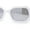 White - Silver Mirror, variant on Womens Angular Bevel Narrow Clout Mod Plastic Sunglasses Black - Beige