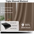 thumbnail image 3 of MKHILL Aether 40x72 Barley Blackout Curtains 2 Panels, 72 Inch Long Thermal Drapes for French Door Sliding Glass Door, Each 40" W x 72" L, 3 of 9