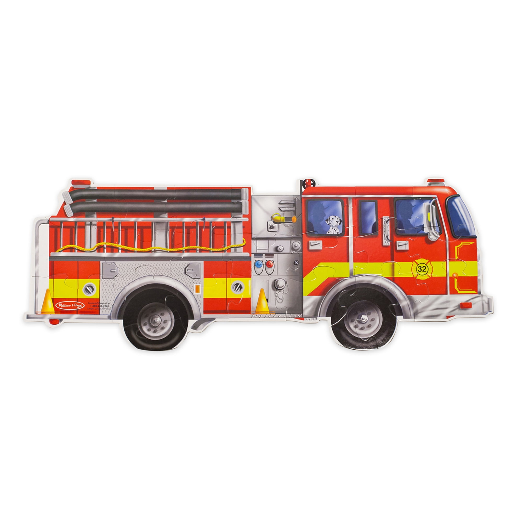 Melissa & Doug Giant Fire Truck Floor Puzzle J643 for sale online Melissa & Doug Giant Fire Truck Floor Puzzle J643 for sale online