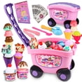 thumbnail image 1 of Carrito de helados de juguete Magic4U para niños con 48 piezas y accesorios, 1 of 7