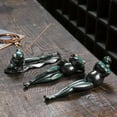 thumbnail image 2 of 1pc Handmade Ceramic Creative Frog Ornament Incense Stick Holder, Aromatherapy Home Decor Censer Tea Pet (Without Incense), 2 of 7