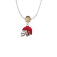 thumbnail image 2 of Delight Jewelry Silvertone Small Red Football Helmet Mia Monkey Charm Necklace, 2 of 4
