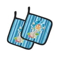 thumbnail image 1 of Carolines Treasures BB6914PTHD Fée Maison Bleu Rayures Paire de Porte-Pots, 1 of 1