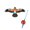 Bronze, variant on Dynamic Kite with Fishing Line Reel - Outdoor Beach Angling Themed Flying Wing Kite with Rod and Line for Family Outdoor Activities
