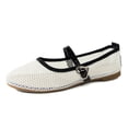 thumbnail image 5 of Plus Size Wide Width Square Toe Women's Elegant Casual Dress Shoes Comfortable Daily Wear Spring Summer Beige B 9, 5 of 8
