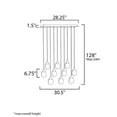 thumbnail image 2 of E21566-142BK-ET2 Lighting-Dewdrop - 80W 10 LED Linear Pendant-6.75 Inches Tall and 12.75 Inches Wide-Black Finish-Graduating Smoke Glass Color, 2 of 5