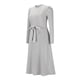 thumbnail image 5 of Txlixc Vestido Midi de Punto para Mujer, Sexy Manga Larga Puff Cuello Redondo Color Sólido Vestido con Lazo en la Espalda Txlixc  Moda, 5 of 9