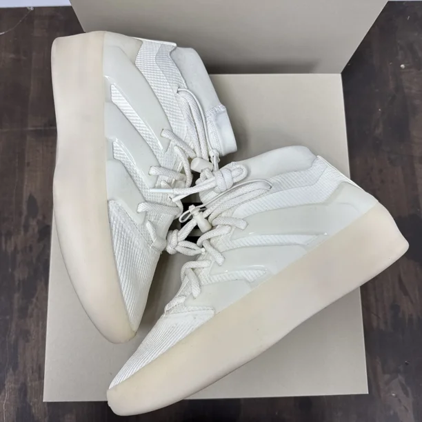 Size 9 - Adi - das Fear Of God X Athletics I Basketball Lace Up Cream White (USED)
