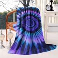 thumbnail image 2 of Blue Purple Tie Dye Mandala Pattern Blanket,Comfortable Soft Flannel Throw Blanket,All Season,Warm Lightweight Blankets for Sofa Bed Couch Living Room Chair,40"x50", 2 of 4