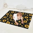 thumbnail image 2 of Black Sunflower Daffodil Pattern Blanket,Comfortable Soft Flannel Throw Blanket,All Season,Warm Lightweight Blankets for Sofa Bed Couch Living Room Chair,30"x40", 2 of 4