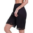 thumbnail image 3 of Cyglowse Half Slip Shorts For Women Lace Trim Satin Slik Culotte Short Pettipants Lounge Shorts Bloomers Tap Lingerie Pants Black M, 3 of 3